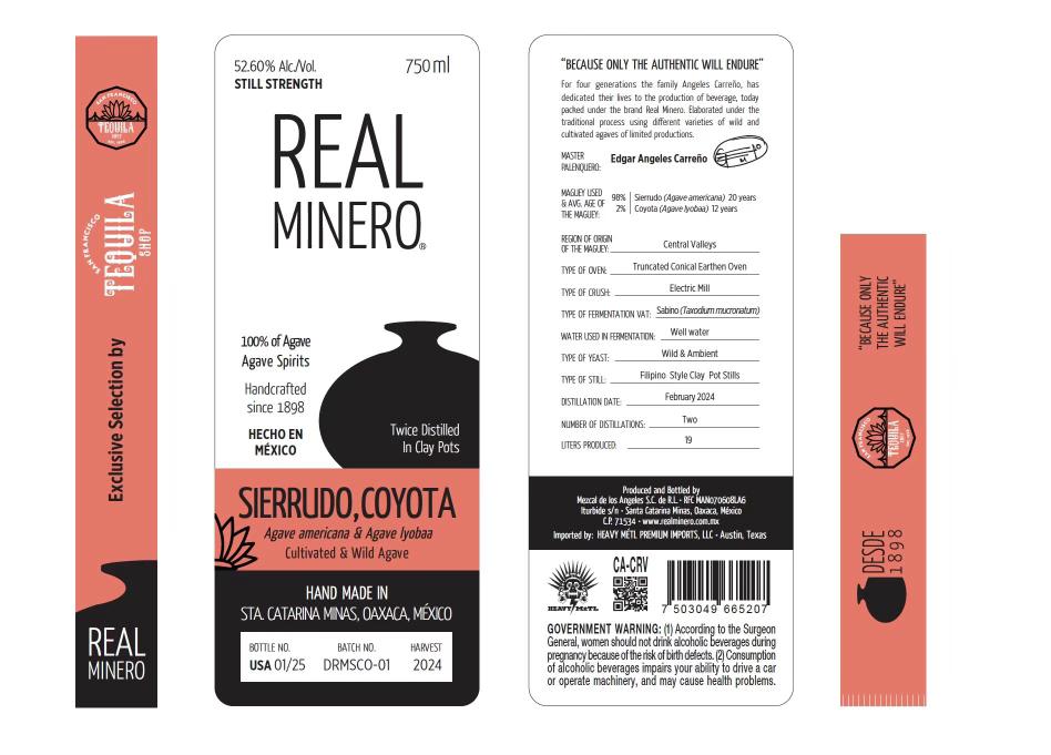 Real Minero Sierrudo, Coyota 750ml - SF Tequila Shop Exclusive