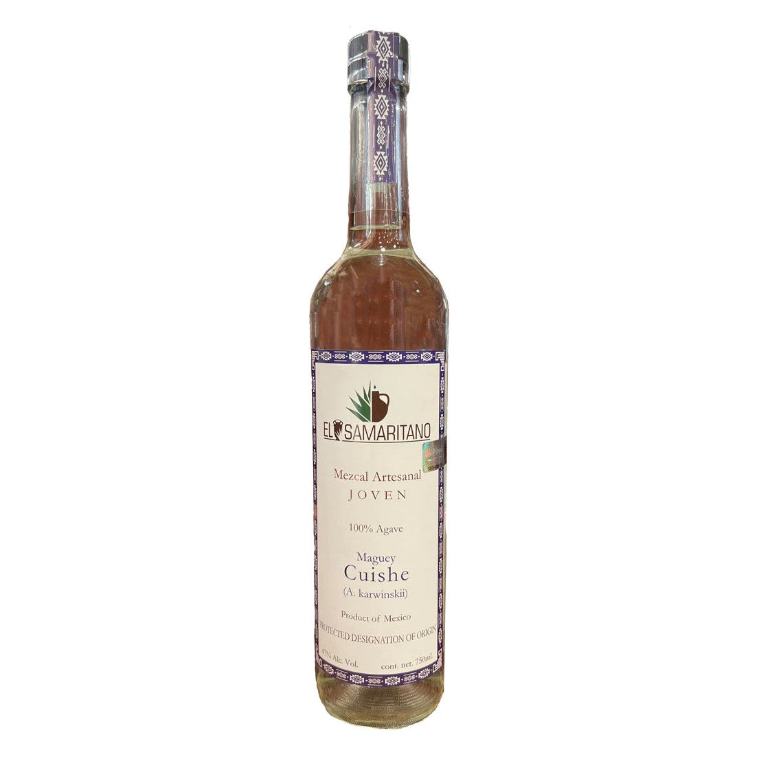 El Samaritano Mezcal Artesanal Cuishe 750ml - SF Tequila Shop