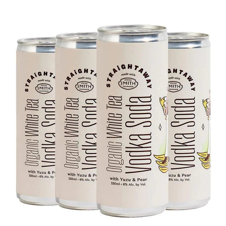 Straightaway Organic White Tea Vodka Soda With Yuzu & Pear - SF Tequila Shop