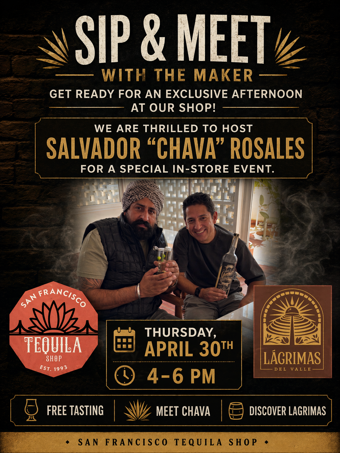 Tequila Lágrimas del Valle Tasting w/Chava
