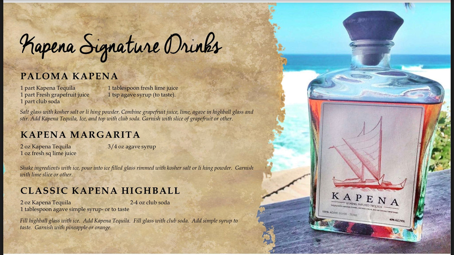 Kapena Tequila - San Francisco Tequila Shop