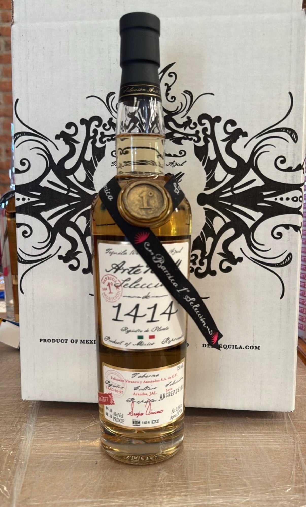 ArteNOM Barrica 1era Selección 1414 (89.6 proof) Private Barrel “Don Jatt” Tequila Reposado 750ML