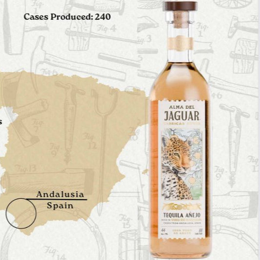 Alma del Jaguar Tequila Añejo - Vino de Naranja Cask Finish 750ml - SF Tequila Shop