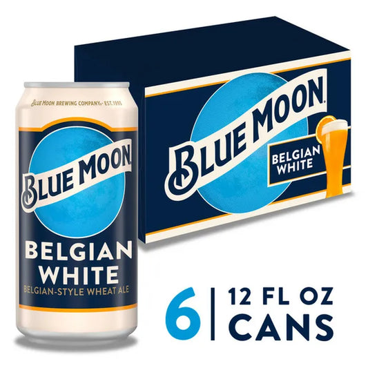 Blue Moon Belgian White Wheat Beer 6 12oz cans