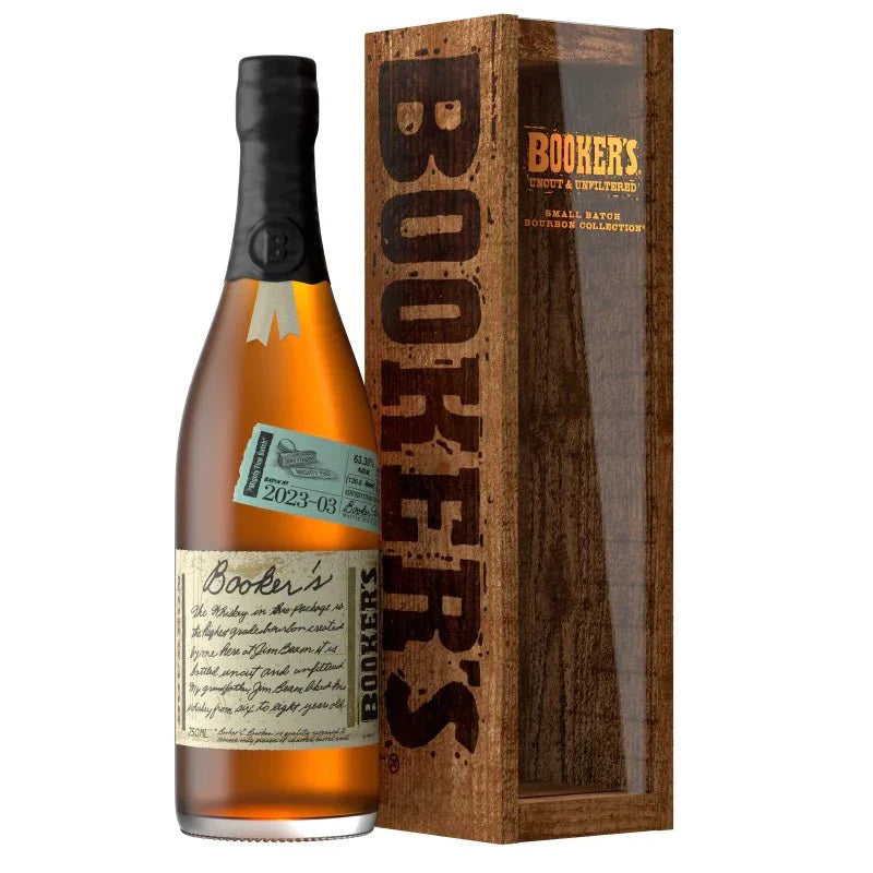 Booker's Uncut & Unfiltered ウッドボックス入り Bookers Uncut & Unfiltered Small Batch Bourbon Whiskey 750ml – San