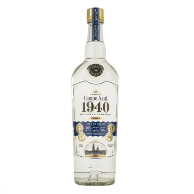 Tequila 1940 Casa Campo Azul Still Strength Blanco 750ml - SF Tequila Shop