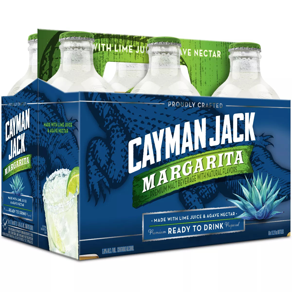 Cayman Jack Margarita Cocktail - 6pk/11.2 fl oz Bottles - SF Tequila Shop