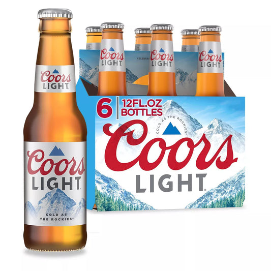 Coors Light Beer - 6pk/12 fl oz Bottles - SF Tequila Shop