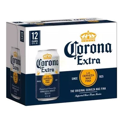 Corona Extra Mexican Lager Beer 12 Pack Cans - SF Tequila Shop