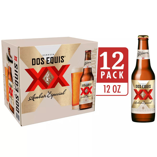 Dos Equis Ambar Mexican Lager Beer - 12pk/12 fl oz Bottles - SF Tequila Shop