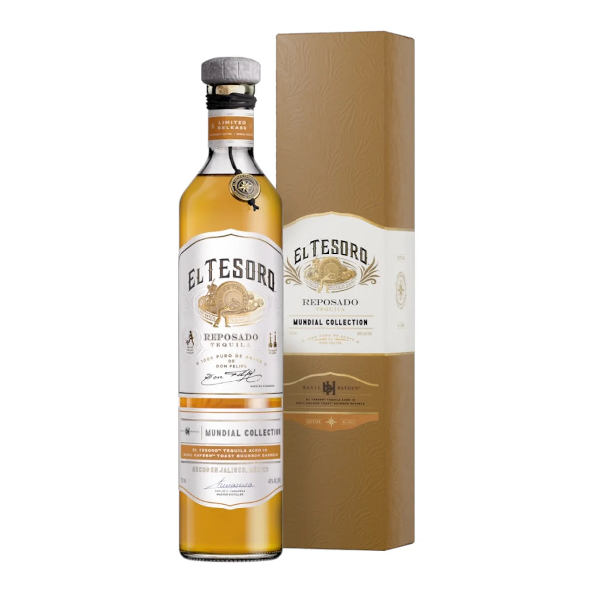 El Tesoro Mundial Collection “BASIL HAYDEN TOAST” Reposado 750ML - SF tequila Shop