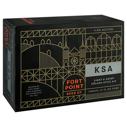 Fort Point Ksa Kölsch Style Ale Beer - 12pk /12 Fl Oz Cans - SF Tequila Shop