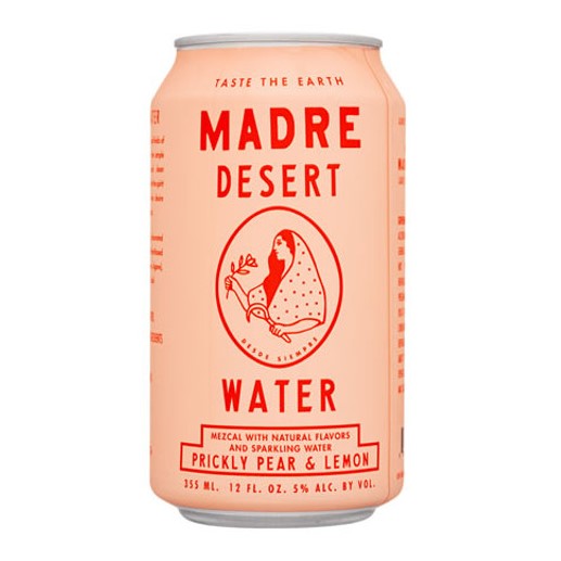 Madre Desert Water Prickly Pear & Lemon 4 - 12 oz Cans - SF Tequila Shop