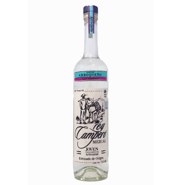 Rey Campero Mezcal, Arroqueno Americana Joven Mezcal Artesanal 100% Agave 97.4 Proof 750ML - SF Tequila Shop