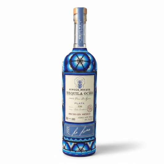 Tequila Ocho (Plata) Arte Huichol Series 750ML - SF Tequila Shop