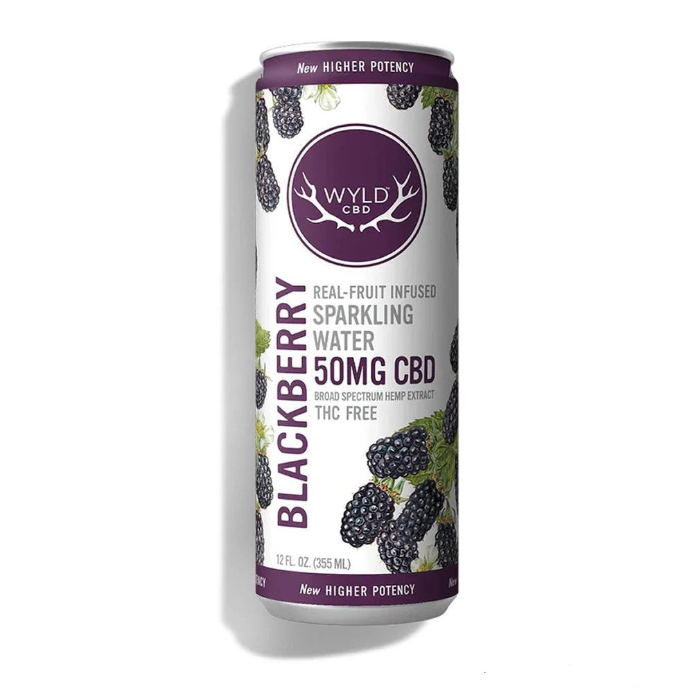 WYLD CBD Blackberry Sparkling Water 12oz - SF Tequila Shop