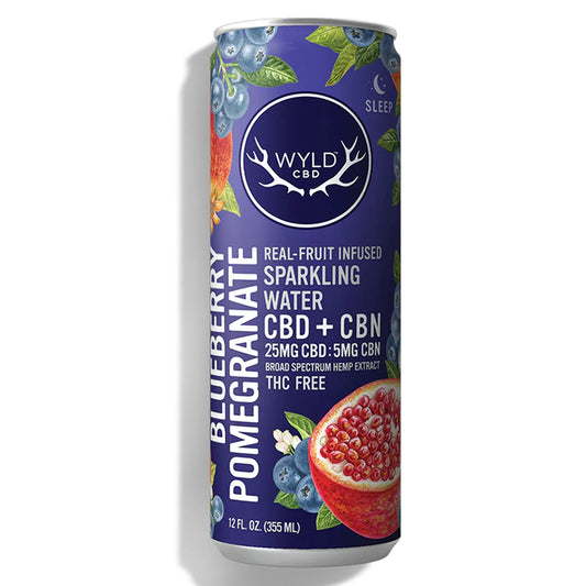 WYLD CBD Blueberry Pomegranate Sparkling Water 12oz - SF Tequila Shop