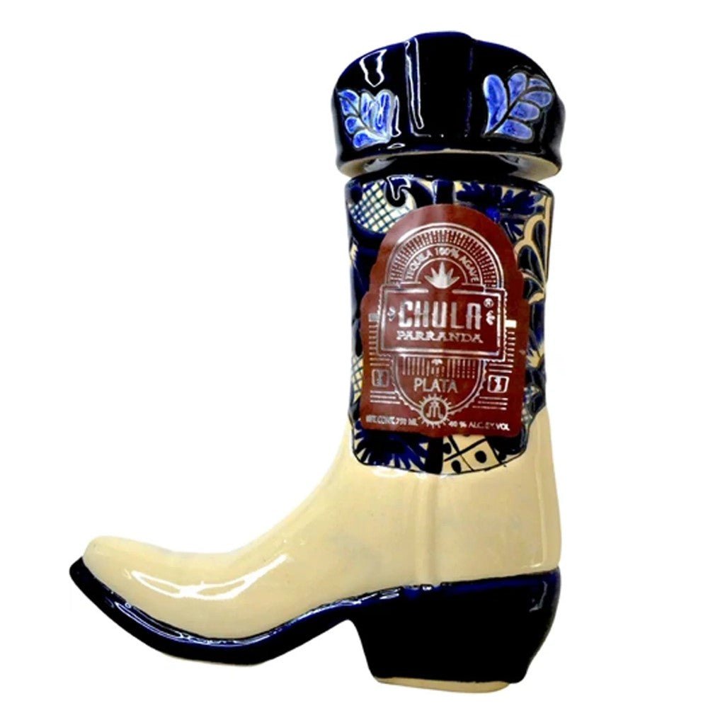 Chula Parranda Tequila Plata Ceramic Boot 750ml - San Francisco Tequila Shop