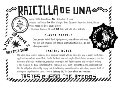Raicilla De Una 750ML - San Francisco Tequila Shop