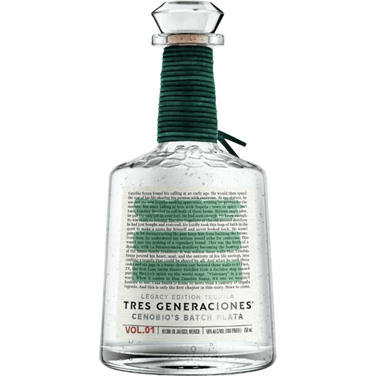 Tres Generaciones Cenobio's Batch Plata Tequila 750ML - San Francisco Tequila Shop